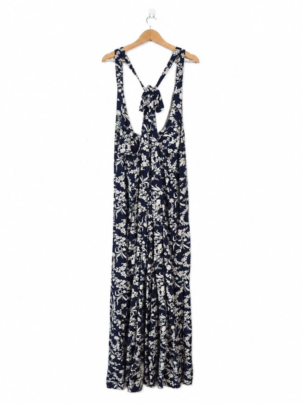 Love Sadie Women's Medium Jumpsuit Halter Neck Floral Wide Leg Black Cream - Picture 2 of 7